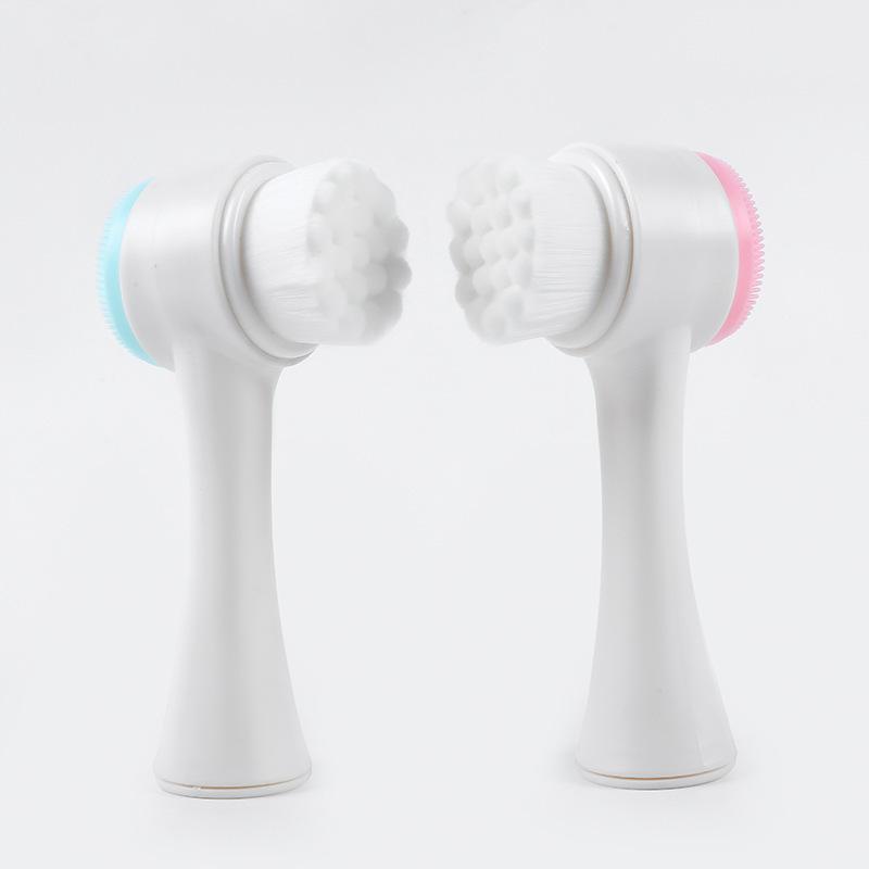 3D Double Silicone Facial Clea - Silicone Face Scrubber Electric ulasan dan harga