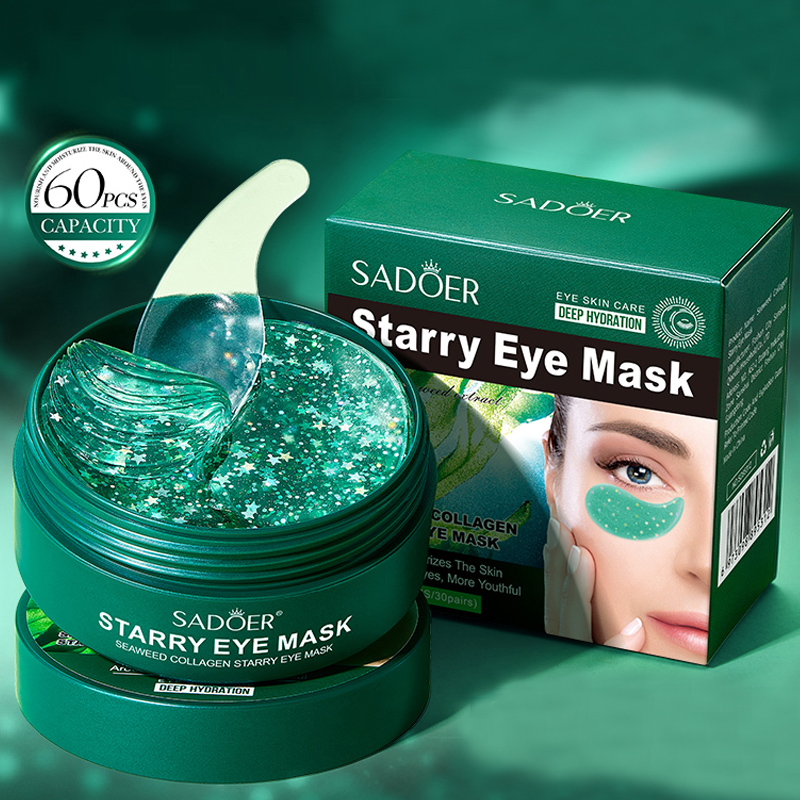 60 Pieces/Box Seaweed Collagen - Collagen Under Eye Patches ulasan dan harga