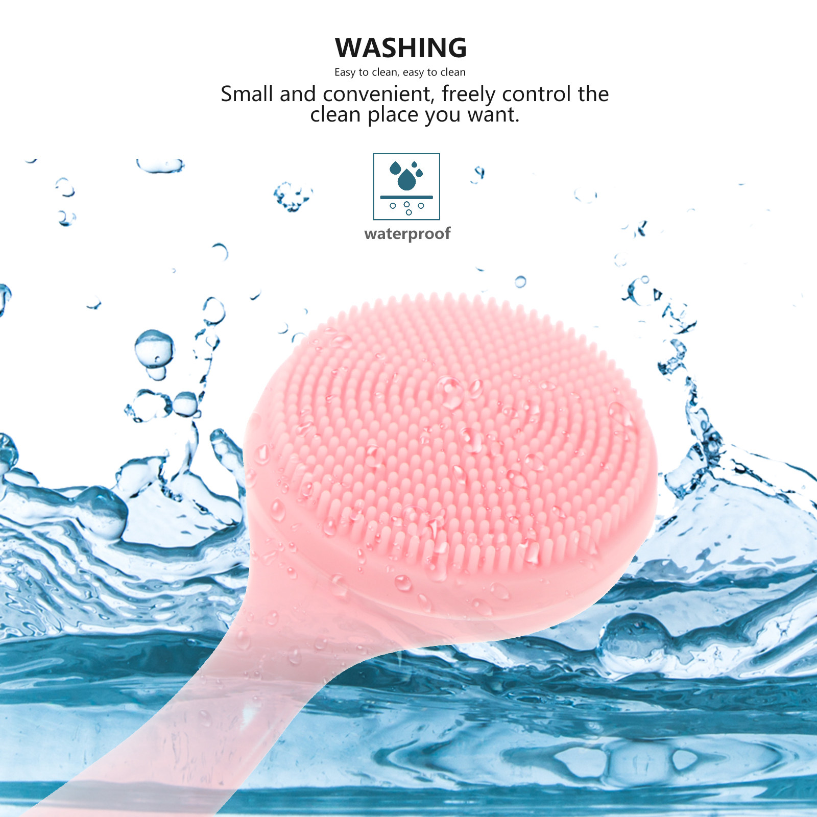 3Pcs Pink Silicone Facial Brus - Silicone Face Scrubber Electric ulasan dan harga
