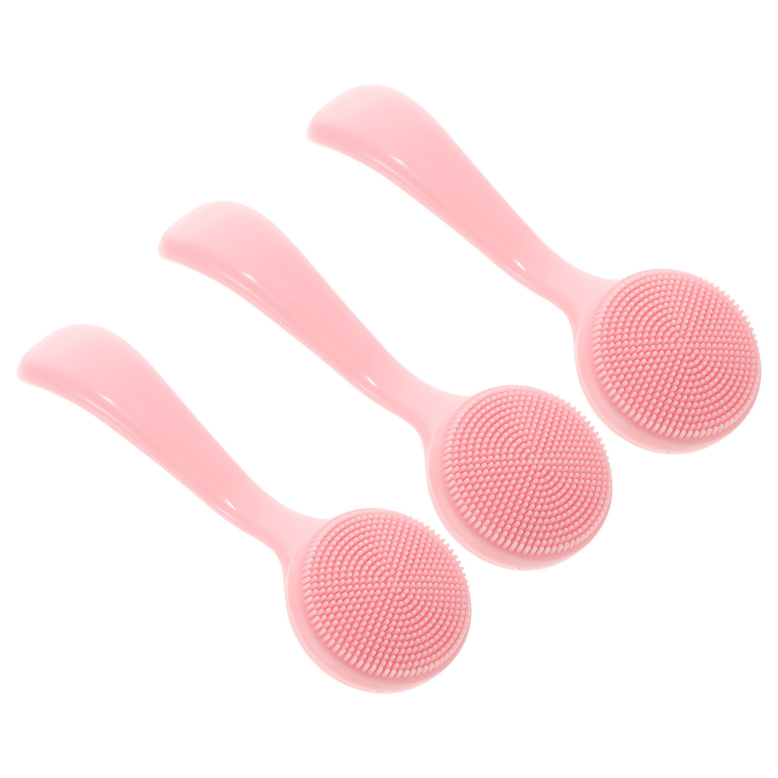 3Pcs Pink Silicone Facial Brus - Silicone Face Scrubber Electric ulasan dan harga