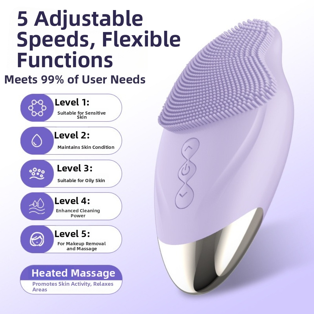 Soft Silicone Facial Cleansing - Silicone Face Scrubber Electric ulasan dan harga